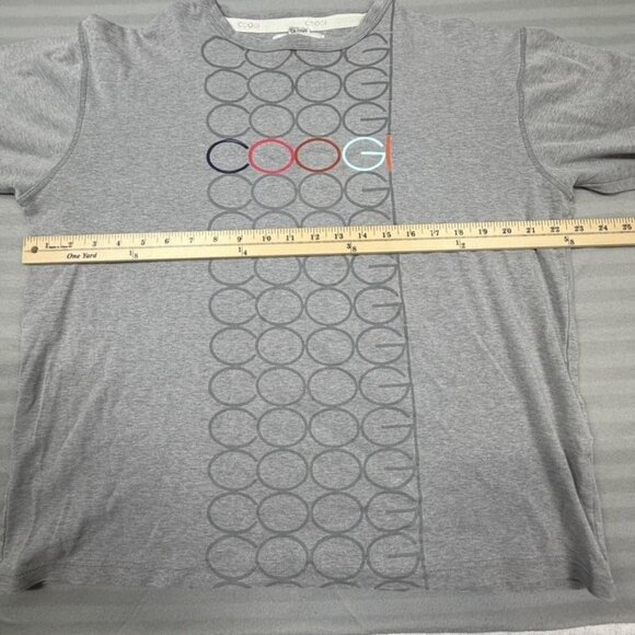 Coogi Shirt Mens Large Gray Long Sleeve Crewneck Circle Pattern Graphic Logo - Picture 4 of 9